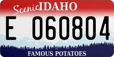 ID license plate E060804