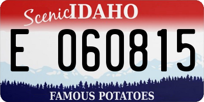 ID license plate E060815