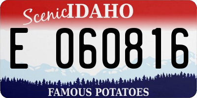 ID license plate E060816