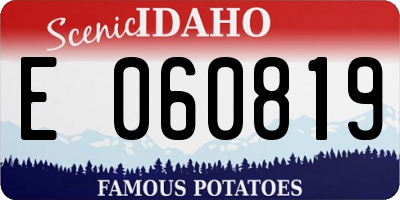 ID license plate E060819