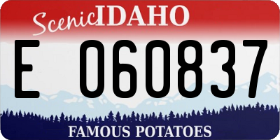 ID license plate E060837