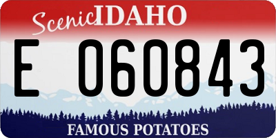 ID license plate E060843