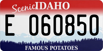 ID license plate E060850