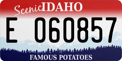 ID license plate E060857