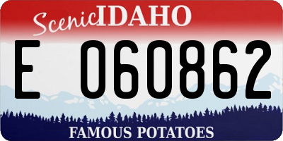 ID license plate E060862