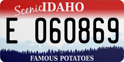 ID license plate E060869