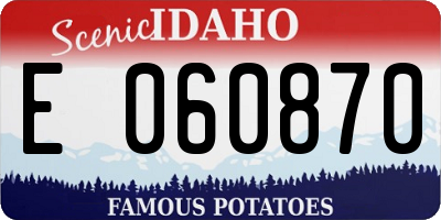 ID license plate E060870