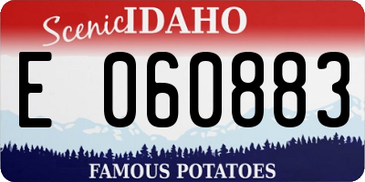 ID license plate E060883