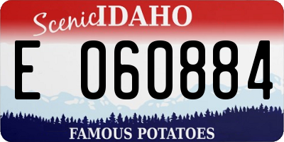ID license plate E060884