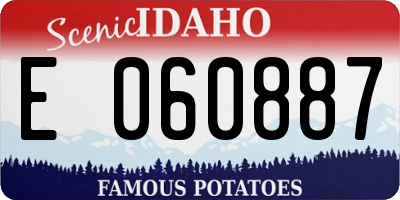 ID license plate E060887