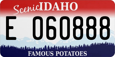 ID license plate E060888
