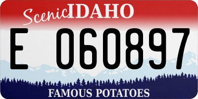 ID license plate E060897