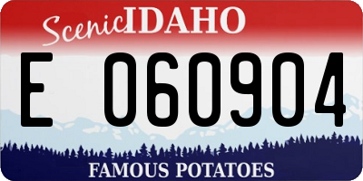 ID license plate E060904
