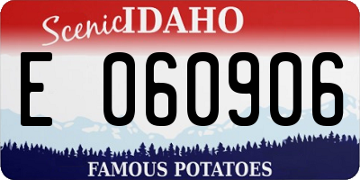 ID license plate E060906