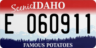 ID license plate E060911