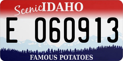 ID license plate E060913