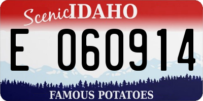 ID license plate E060914