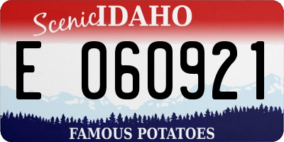 ID license plate E060921