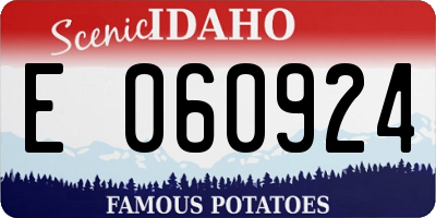 ID license plate E060924
