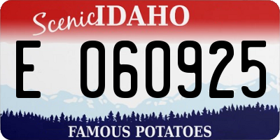 ID license plate E060925