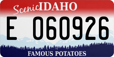 ID license plate E060926