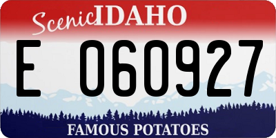 ID license plate E060927