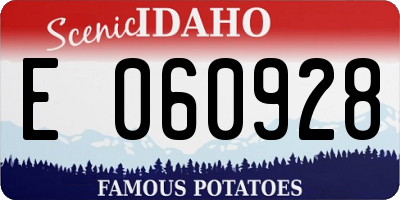 ID license plate E060928