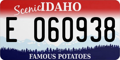 ID license plate E060938