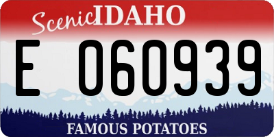 ID license plate E060939