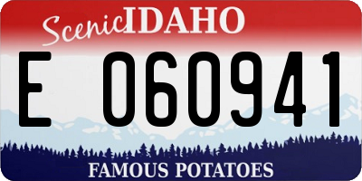 ID license plate E060941