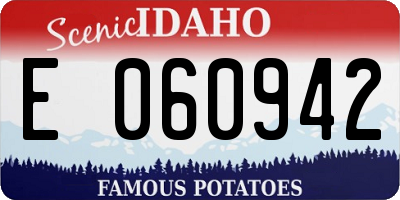 ID license plate E060942