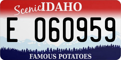 ID license plate E060959
