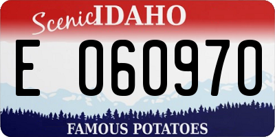 ID license plate E060970