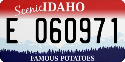ID license plate E060971