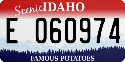 ID license plate E060974