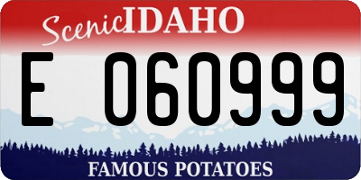 ID license plate E060999