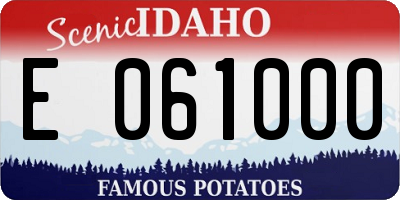 ID license plate E061000