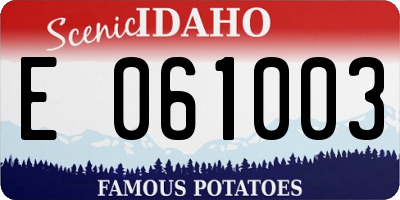 ID license plate E061003