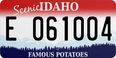 ID license plate E061004