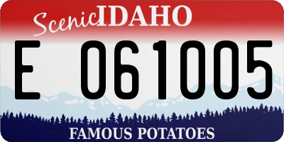 ID license plate E061005