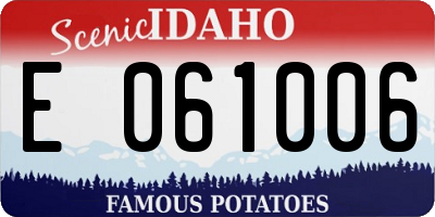 ID license plate E061006