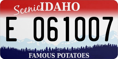 ID license plate E061007