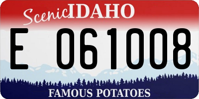 ID license plate E061008