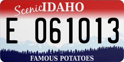 ID license plate E061013