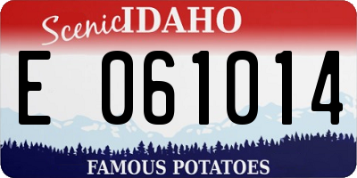 ID license plate E061014