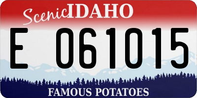 ID license plate E061015