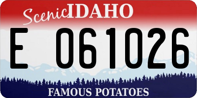 ID license plate E061026