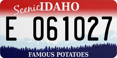 ID license plate E061027