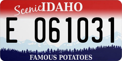 ID license plate E061031