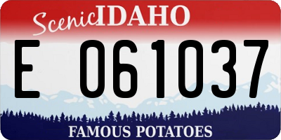ID license plate E061037